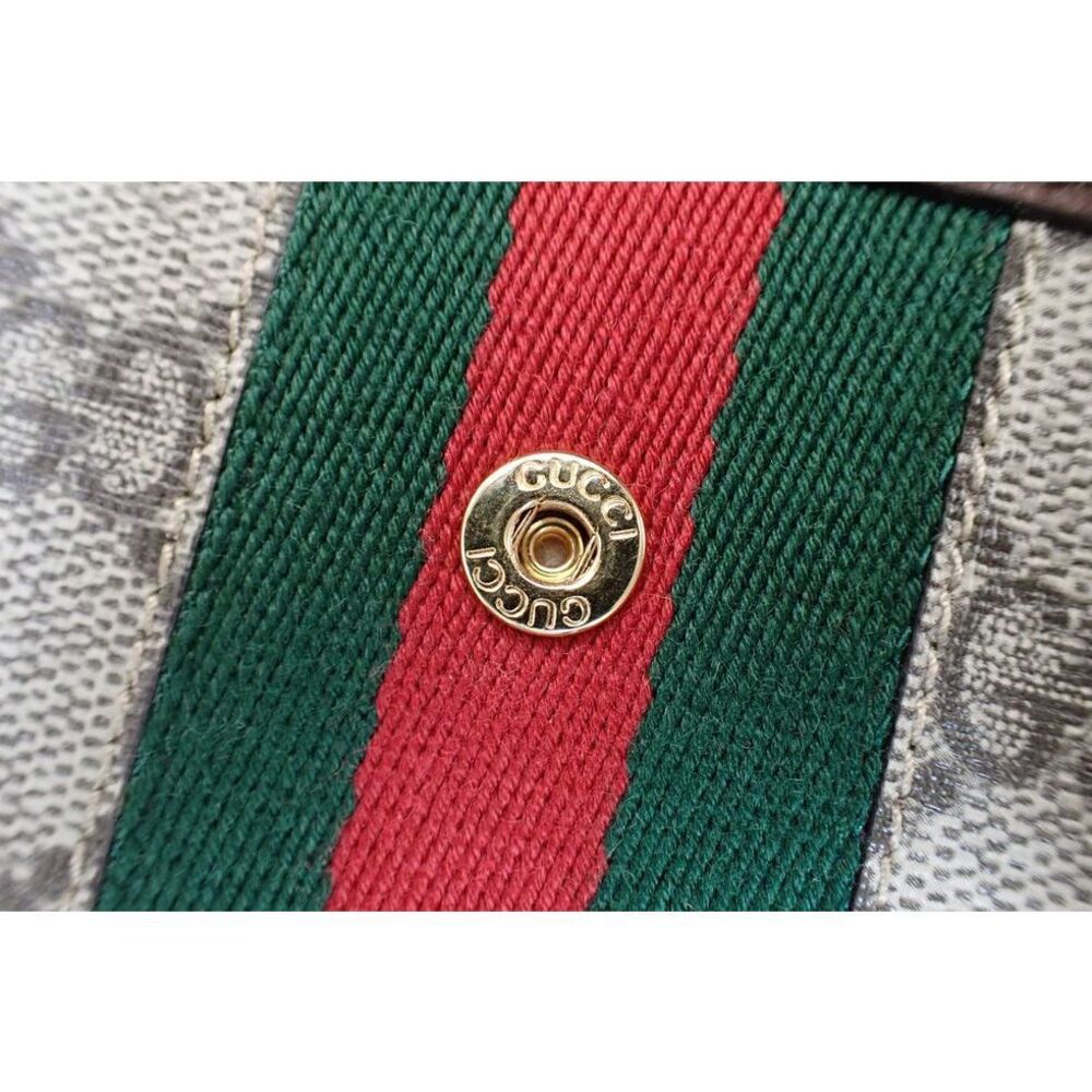 Gucci GG Supreme Canvas Leather Beige Ebony Red Green Web Ophidia Continental - Picture 9 of 9